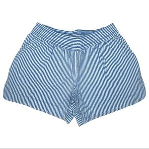 NWT Lands' End Seersucker Girls Striped Shorts